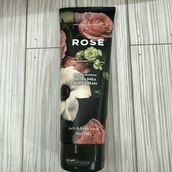 Bath and Body Works Rose 24 HR Moisture Ultra Shea Body Cream 8 oz - Picture 1 of 7